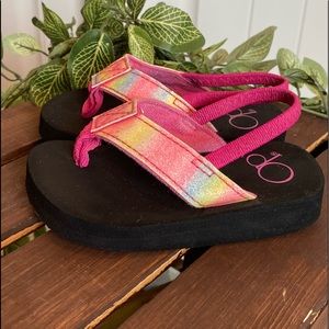 Girl Toddler OP Flip Flops Sandals Pink Sparkle